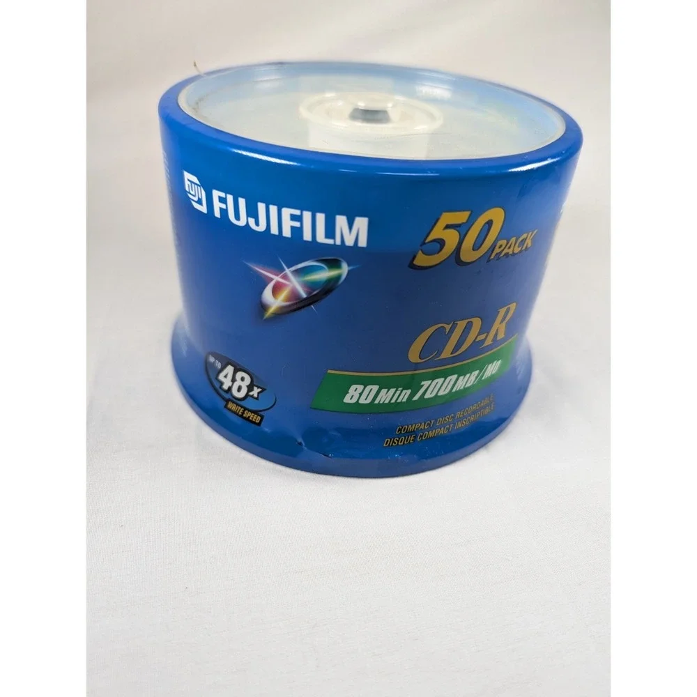 Fujifilm CD-R 50 Pack 80 min 700MB/MO 48X Blank CD Discs CDR
